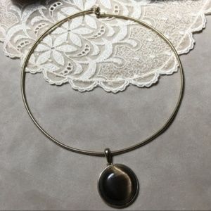 Vintage Jewelry - Vintage 90s Fashion Stone Cabochon Choker Necklace Vintage Jewelry - Vintage 90s Fashion Stone Cabochon Choker Necklace